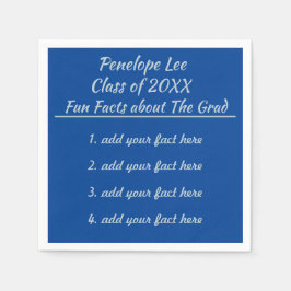 Kies je schoolkleuren Afstuderen Fun Facts Nap Servet