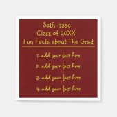 Kies je schoolkleuren Afstuderen Fun Facts Servet (Voorkant)