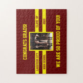 Kies je schoolkleuren Foto Gefeliciteerd Afgestude Legpuzzel (Verticaal)