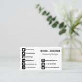 Kies je sociale pictogrammen visitekaartje (Staand voorkant)