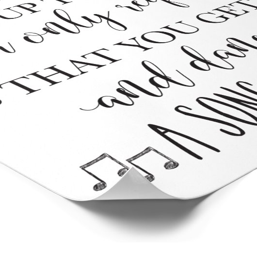 Kies je stoel en ga naar boven en dans bruiloft poster (Hoek)