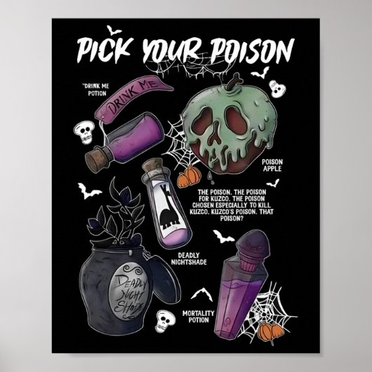 Kies je vergif Grappige Drink Me Potion's Happy H Poster (Voorkant)