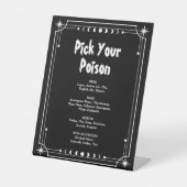 Kies je vergif Halloween Bar Reclamebord Met Voetstuk (Voorkant)