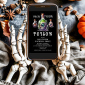 Kies je vergif Halloween cocktail party Kaart