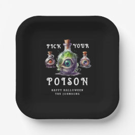 Kies je vergif Halloween cocktail party Papieren Bordje