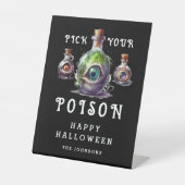 Kies je vergif Halloween cocktail party Reclamebord Met Voetstuk (Voorkant)