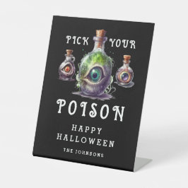 Kies je vergif Halloween cocktail party Reclamebord Met Voetstuk