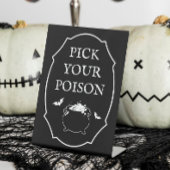 Kies je vergif Halloween Party Reclamebord Met Voetstuk