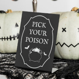 Kies je vergif Halloween Party Reclamebord Met Voetstuk