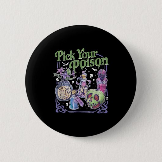 Kies je vergif, prinses Halloween Ronde Button 5,7 Cm (Voorkant)