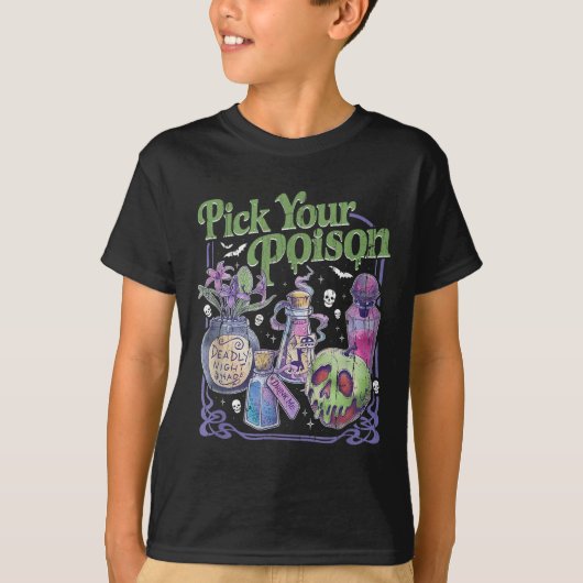Kies je vergif,  prinses Halloween T-shirt (Voorkant)