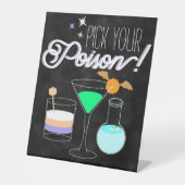 Kies je vergif reclamebord met voetstuk (Voorkant)