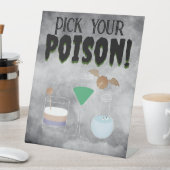 Kies je vergif reclamebord met voetstuk (Insitu)