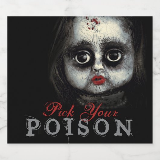 Kies je vergif spookt Halloween feest Likeurfles Etiket (Enkel label)