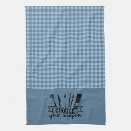 Kies je wapen - Blue Buffalo Plaid Theedoek