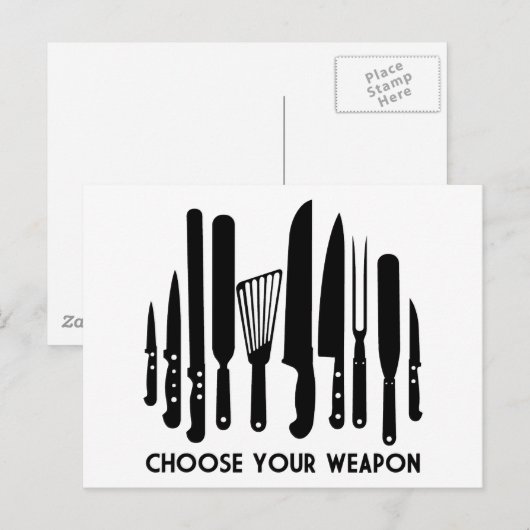 Kies je wapen briefkaart (Voorkant / Achterkant)