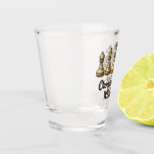 Kies Je Wapen Grappige Schaakstukken Speler Shot Glas (Links)