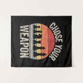 Kies Je Wapen Grappige Schaakstukken Wandkleed (Voorkant (horizontaal))