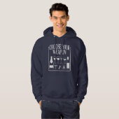 Kies je wapen Grappige Wijnliefhebber Drinker Hoodie (Voorkant volledig)