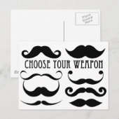 Kies je wapen Stache Briefkaart (Voorkant / Achterkant)