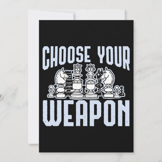 Kies je Weapon Chess Cesset Feestdagenkaart (Voorkant)