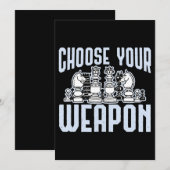 Kies je Weapon Chess Cesset Feestdagenkaart (Voorkant / Achterkant)