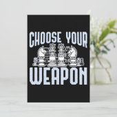 Kies je Weapon Chess Cesset Feestdagenkaart (Staand voorkant)