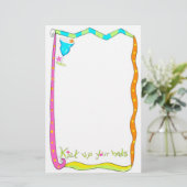 Kies je witte verhalen op je hoofd briefpapier (Staand voorkant)