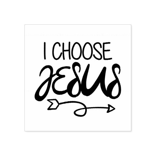 Kies Jesus Art Gospel Graphics Christelijk Art Quo Rubberstempel (Afrduk)