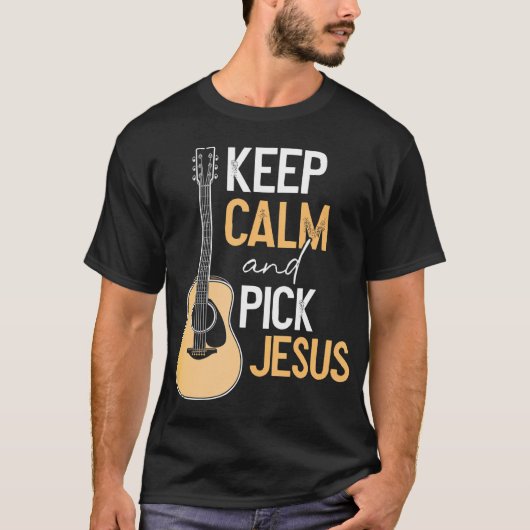 Kies Jesus Christelijke basgitaar speler muzikant T-shirt (Voorkant)