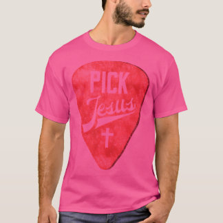 Kies Jesus Guitar Pick voor Christelijke muziek Pa T-shirt