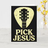 Kies Jezus - Christelijke Gitaar Worship Pastor  Kaart (Gele Bloem)