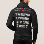Kies Jezus Christus!  KIES GEEN VACCINES. Hoodie (Achterkant)