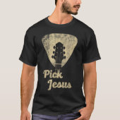 Kies Jezus Gitaar Christelijk T-shirt (Voorkant)