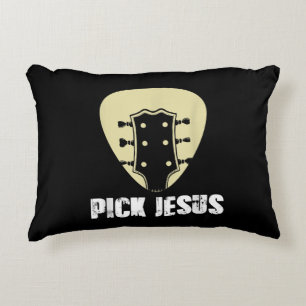 Kies Jezus Religieuze Muzikant Gift Idea Gitaar Accent Kussen