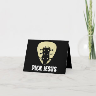 Kies Jezus Religieuze Muzikant Gift Idea Gitaar Bedankkaart