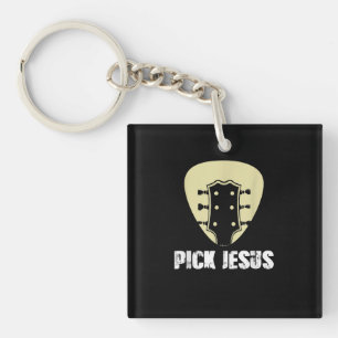 Kies Jezus Religieuze Muzikant Gift Idea Gitaar Sleutelhanger