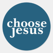 Kies Jezus Ronde Sticker (Voorkant)