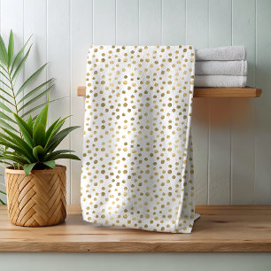 Kies Jouw Kleur Op maat goud folie polka dots Bad Handdoek