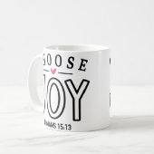 Kies Joy Bijbel Verse Quote Koffiemok (Voorkant links)