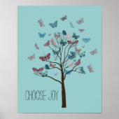 Kies Joy Butterflies-structuur Poster (Voorkant)