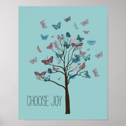 Kies Joy Butterflies-structuur Poster (Voorkant)