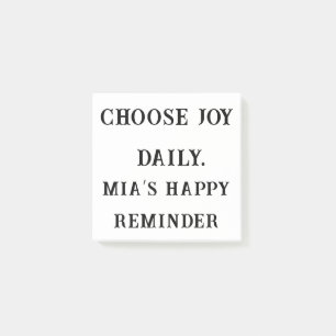 Kies Joy Daily – Aangepaste positieve sticky note