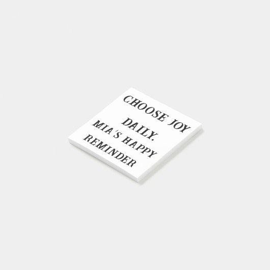 Kies Joy Daily – Aangepaste positieve sticky note (Schuin)