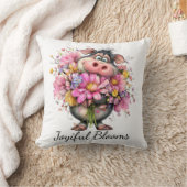 Kies Joy Floral Pig Throw Pillow Kussen (Deken)