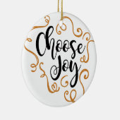 Kies Joy, kerstversiering Keramisch Ornament (Rechts)