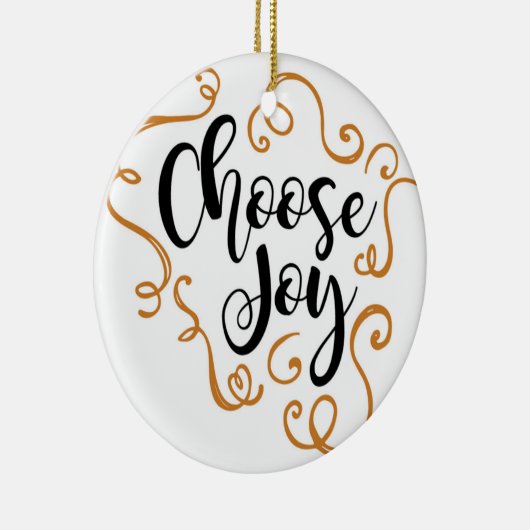 Kies Joy, kerstversiering Keramisch Ornament (Rechts)