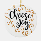 Kies Joy, kerstversiering Keramisch Ornament (Voorkant)
