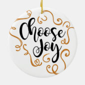 Kies Joy, kerstversiering Keramisch Ornament (Achterkant)