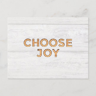 Kies Joy Light Up Style Letters Positieve boodscha Feestdagenkaart